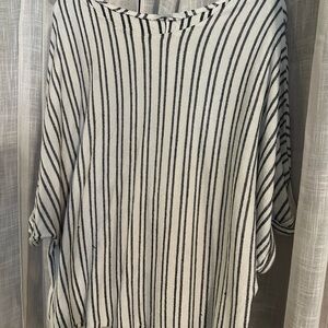 Striped Black and White Women's Top